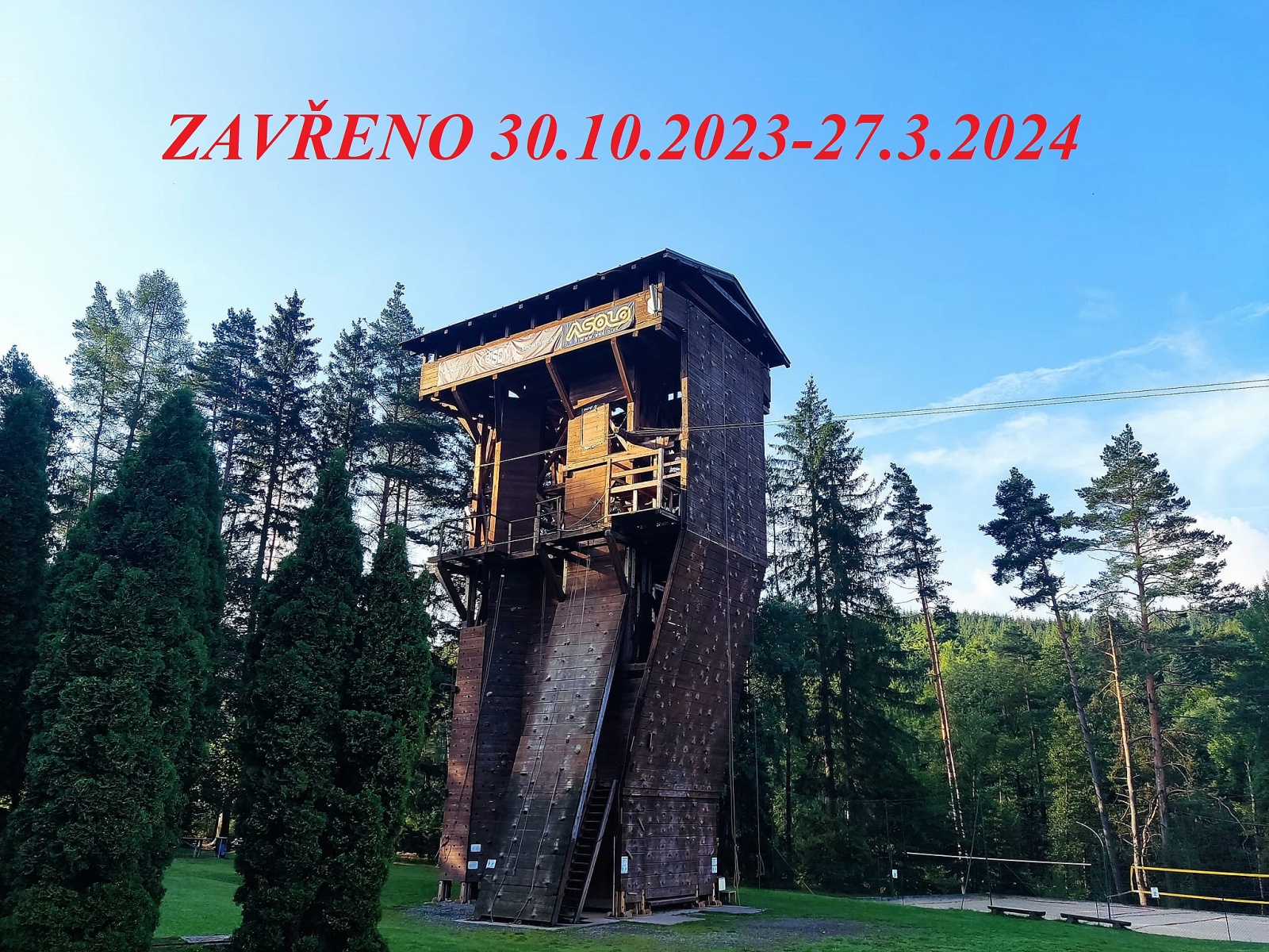 Uzavření areálu 30.10.2023-27.3.2024